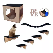 Playground Para Gato 7pcs Play Nicho Degrau + Escova Catnip