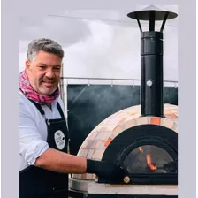 Horno Iglú+tubo+regulador+sombrero + Puerta Hierro Y Vidrio