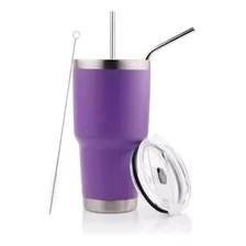 Vaso Termico De Acero Inoxidable De 30 Oz Con Tapa-morado