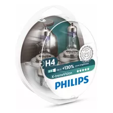 Lampara Phillips H4 12v X-treme Vision +130% Luz Setx2