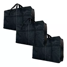 3 X Bolsa Sacola Lona 1 Metro Extra Grande Sacoleiro 137 Lts