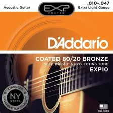 Encordoamento Violão D'addario Exp10 0.10 Aço Bronze