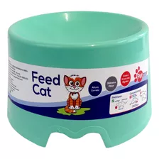Comedouro Para Gatos Feed Cat Verde Claro