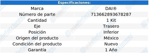 Jgo Bujes Horquilla Traseras Inferior Dodge Caliber 07-13 Foto 2