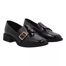 Mocasin Mujer Negro Comfy Police