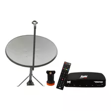 Kit Antena Banda Ku 60cm Com Receptor Bedin E Lnbf Simples