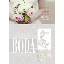 Biblia Recuerdo De Boda Color Blanco Lino Encaje Simil Piel