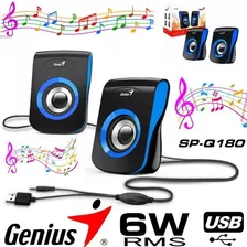 Parlantes Multimedia Genius Sp-q180 Usb 6w Rms Pc Notebook 