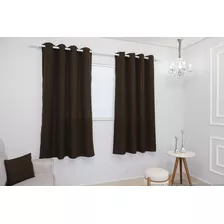 Cortina De Oxford Sala/quarto 300x180 * Valor Em Atacado Cor Marrom