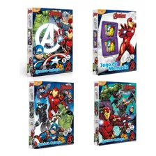 Kit Jogos Vingadores Menino Infantil Didatico Marvel