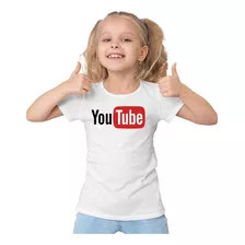 Camiseta Infantil 100% Algodão Youtuber You Tube Blog Kids 