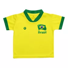 Camiseta Bebê Amarela Seleção Do Brasil Produto Oficial