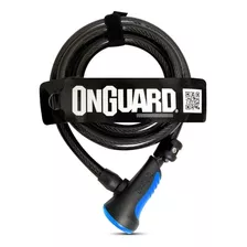 Candado Bici Onguard Espiral C/llave 180cm X 12mm C/soporte