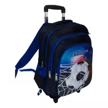 Mochila Carro Futbol 46cm Cartuchera Y Lunchera De Regalo