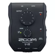 Handy Audio Interface Zoom U-22 Usb 2 Entradas 2 Salidas