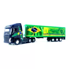 Carretinha Baú Em Miniatura Coleção Caminhão Scania Volvo 