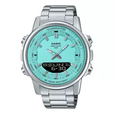 Reloj Casio Amw 880d 2a2 Acero Hora Doble Illuminator 50m