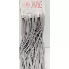 Cordones Para Calzado 1,10 Mts Chatos Reforzado Gris X Par 