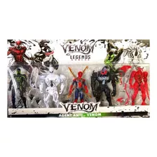 Kit 5 Bonecos Venom Legends Séries Agent Anti Venom