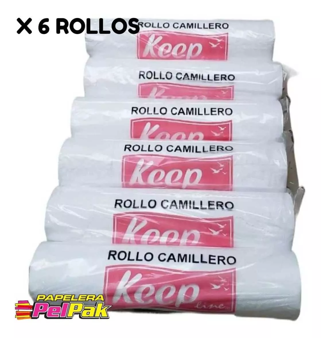 Rollo Camillas Camillero Papel Blanco X 100 Mts (6 Unid)