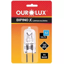 Kit 2x Lampadas Halogena Bipino Jc 20w 12v G4 - Ourolux