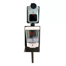 Pedestal Con Termómetro Y Despachador Gel Antibacterial V5