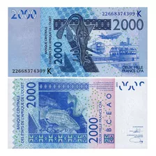 Grr-billete De Senegal 2000 Francs 2003-2023, Peces Mero