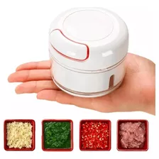 Mini Multiprocessador Triturador Manual Inox Alho 2 Lâminas