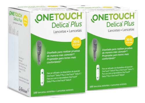 Lancetas One Touch Delica Paquete Con 200 Lancetas