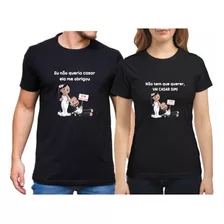 Kit Com Camisetas Casal Eu Não Queria Casar Ela Me Obrigou 