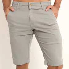 Bermudas Coloridas De Sarja/brim Masculinas Casual Slin Kit3