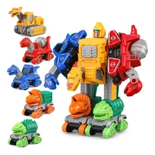 Tractores Dinosaurio Transformer, 5 Tractores Dinosa 1 Robot