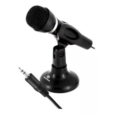 Microfone De Mesa Com Fio P2 Para Jogos Podcast Lives Preto