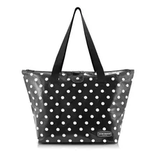 Bolsa Shopper De Bolinha Tamanho G Preto