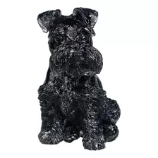 Ornamento De Estatueta Schnauzer Para Sala De Estar Em