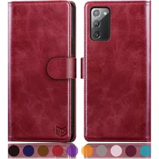 Funda Para Samsung Galaxy Note 20 - Roja Con Tarjetero