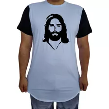 Camiseta Long Line Longline Masculino Evangélica Cristã