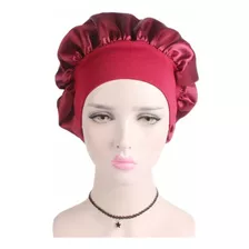 Gorro Satin Antifrizz Dormir Cabello Rizado Mujer Largo