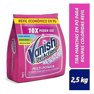 Tira Manchas Em Pó Oxi Action Pink Refil Econ Vanish 2,5 Kg