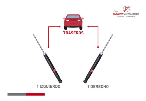 Jgo 2 Amortiguador Gas Trasero Izq Der Vw Vento 2016 2017 Foto 2