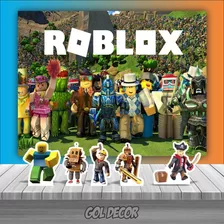 Kit Festa Infantil Painel + Displays Roblox 02