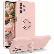 Funda Para Samsung A32 5g De Silicona Anillo 360 - Rosa