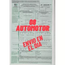 Formulario Para El Automotor 08 Auto **envio En El Dia**