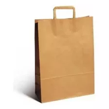 Bolsas De Papel Madera, Kraft 22x10x30 Cm Pack X 25 Unid