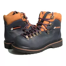 Bota Para Campismo Berrendo Modelo 0140 Azul Barro