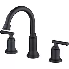 Oswell - Grifo De Baño De 8.0 in Con 2 Asas, Color Negro .