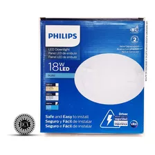 Panel Led Redondo De 18w Empotrar 6500k Philips Dl252