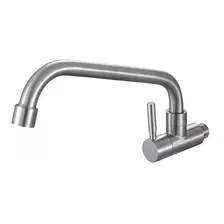 Torneira Bica Clean Curvada Cozinha Aço Inox 304 De Parede