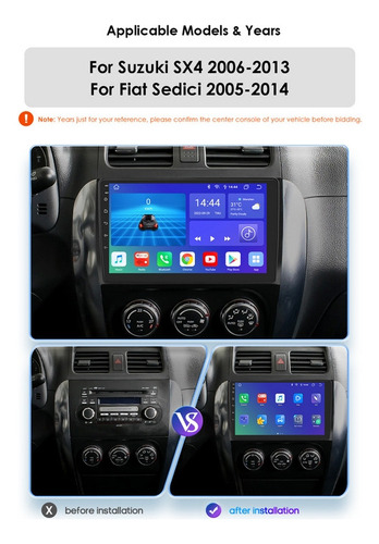 I Estreo Android Auto Para Suzuki Sx4 2005-2016 Gps 8 Foto 3