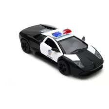 Carrinho Miniatura Da Policia Em Ferro Escala 1/32 De 12cm Cor Lamborgne